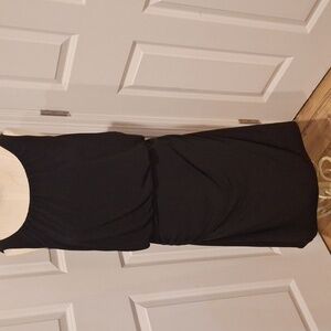 Lauren Ralph Lauren Little Black Dress Fitted‎ Lined Wom Sz 10-12 Stretch Comfy